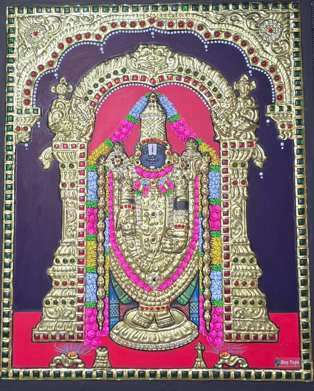 Lord Venkateswara Tanjore Painting