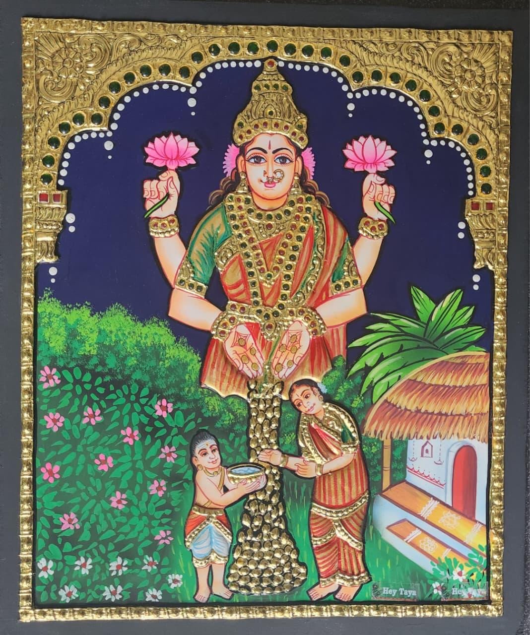 Goddess Annapoorani Tanjore Painting