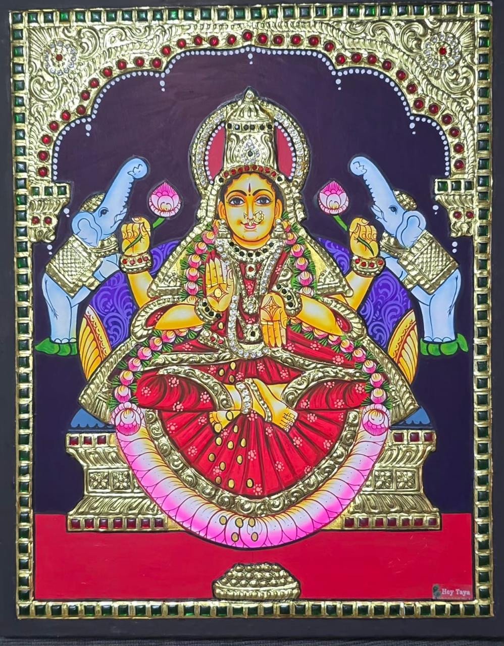 Gajalakshmi Tanjore Painting
