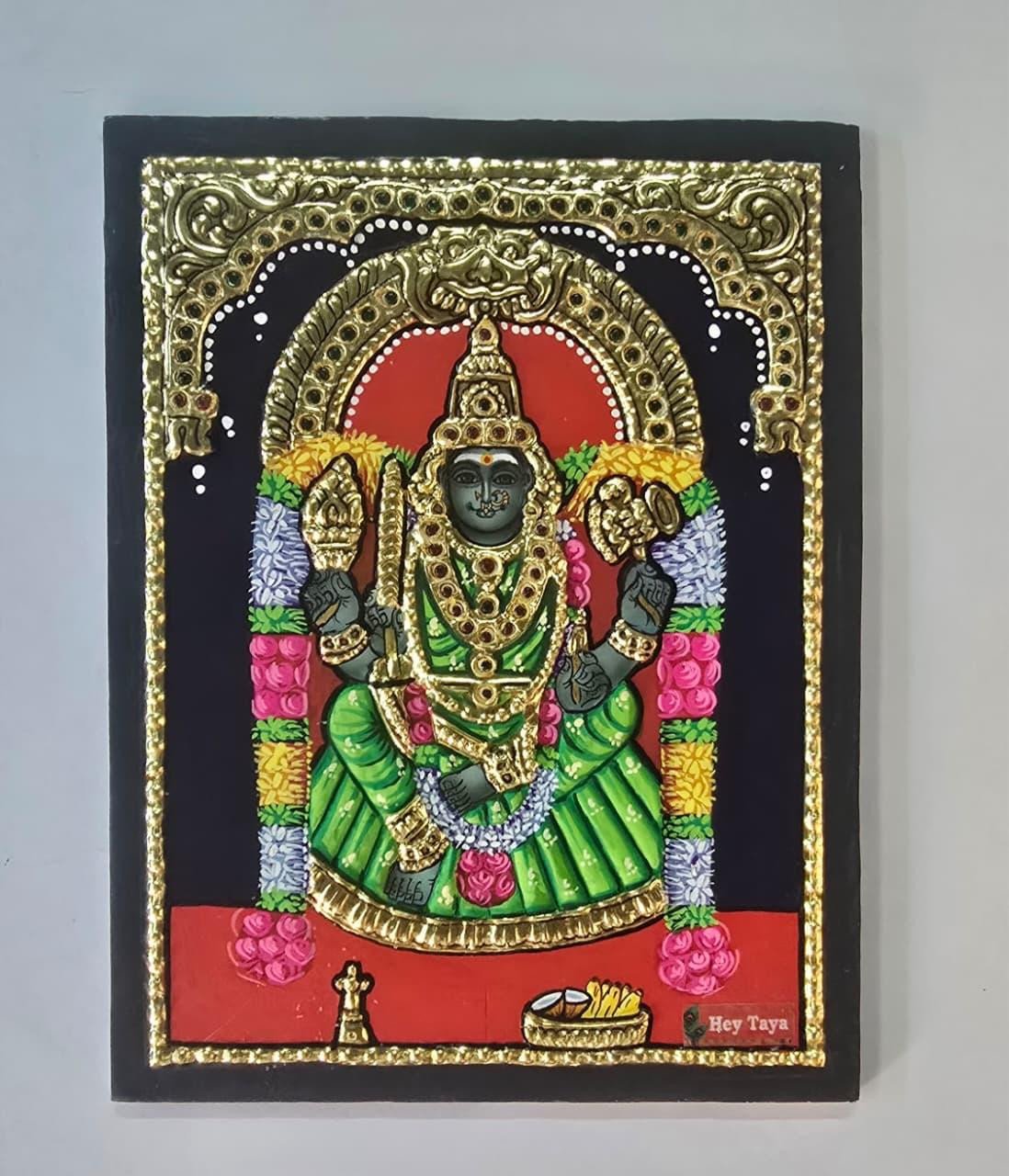 Goddess Karumariamman Tanjore Painting
